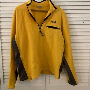 Men’s Yellow North Face Half Zip